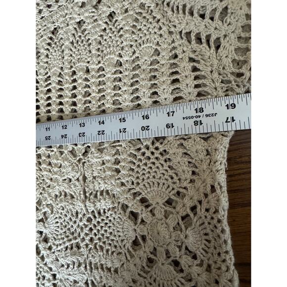 Vintage Tiara Crochet Sweater Y2K Boho Festival Knit Pullover Top M Cottage - Picture 9 of 10